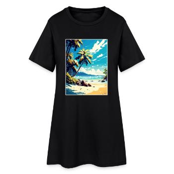 Zanzibar Tanzanie Affiche de voyage Peinture Souvenir WPA - Robe T-shirt Femme - noir - Devant