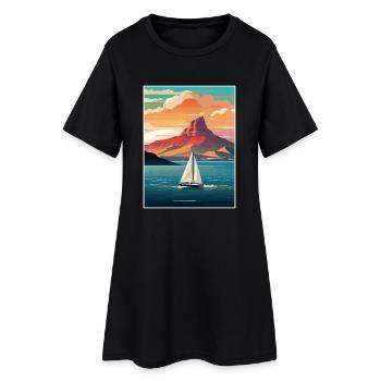 Cape Town Afrique du Sud Affiche de voyage Souvenir WPA - Robe T-shirt Femme - noir - Devant