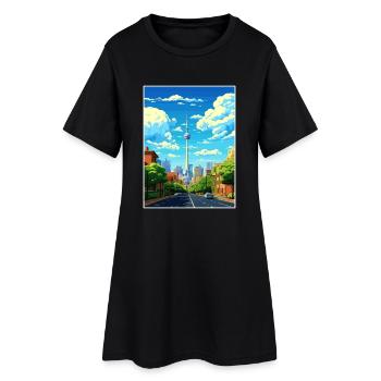 Johannesburg Afrique du Sud Affiche de voyage souvenir - Robe T-shirt Femme - noir - Devant