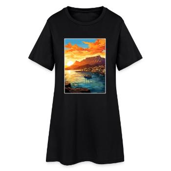 Cape Town Afrique du Sud Affiche de voyage Souvenir WPA - Robe T-shirt Femme - noir - Devant