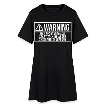 Chien de berger des Shetland - Robe T-shirt Femme - noir - Devant