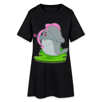 Arc de flèche d’archer de sceau - Robe T-shirt Femme - noir - Devant