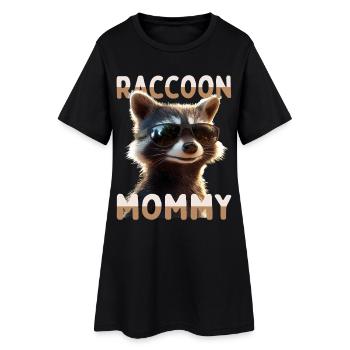 Maman raton laveur Raton laveur Fête des mères Maman raton laveur - Robe T-shirt Femme - noir - Devant