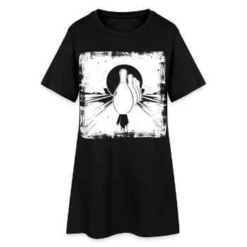 Quilles de bowling - Robe T-shirt Femme - noir - Devant