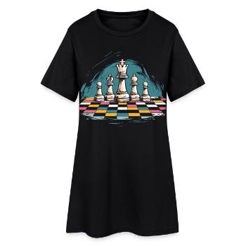 Chess Graphics - Women’s T-Shirt Dress - black - Front