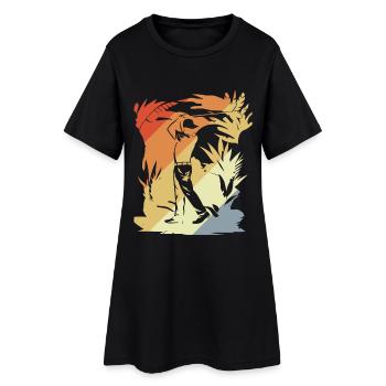 Golfeur vintage - Robe T-shirt Femme - noir - Devant
