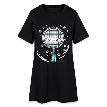 Raquette de badminton Look BD - Robe T-shirt Femme - noir - Devant