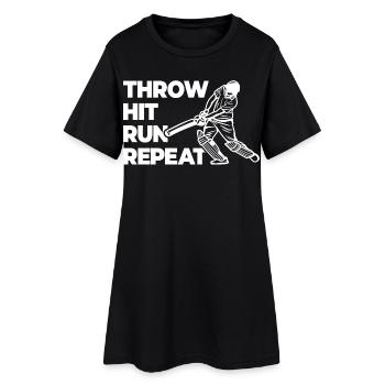 Lancer, frapper, répéter des courses - Robe T-shirt Femme - noir - Devant