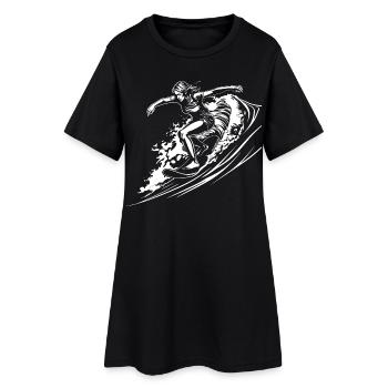 Surfeuse - Robe T-shirt Femme - noir - Devant