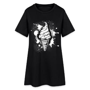 Glace molle - Robe T-shirt Femme - noir - Devant