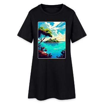 Belize Karibik Reise Poster Souvenir Farbe WPA - Frauen T-Shirt-Kleid - Schwarz - Vorne