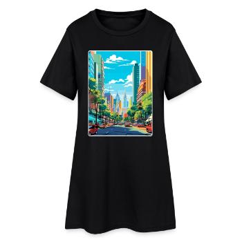 Sao Paulo Brésil Affiche de voyage Peinture Souvenir WPA - Robe T-shirt Femme - noir - Devant