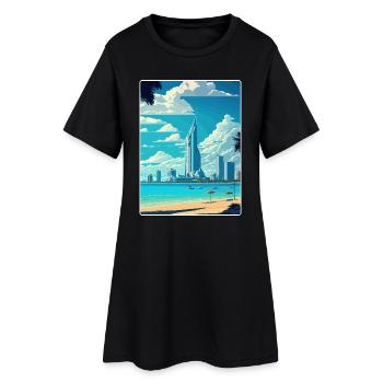Pattaya Thaïlande Affiche de voyage thaïlandaise Souvenir WPA - Robe T-shirt Femme - noir - Devant