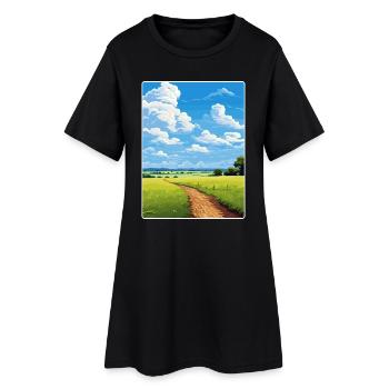Chilterns Aonb Reise Poster Souvenir Malerei WPA - Frauen T-Shirt-Kleid - Schwarz - Vorne