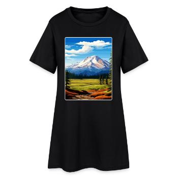 Parc national volcanique de Lassen Californie Voyage - Robe T-shirt Femme - noir - Devant