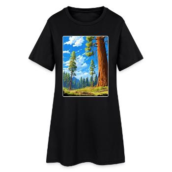 Affiche de voyage du parc national de Sequoia Kings Canyon - Robe T-shirt Femme - noir - Devant
