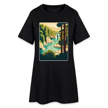 Parc national de Krka Croatie Chambre Voyage Affiche WPA - Robe T-shirt Femme - noir - Devant