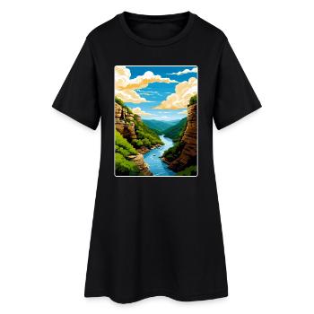 Affiche de voyage du parc national de New River Gorge WPA - Robe T-shirt Femme - noir - Devant