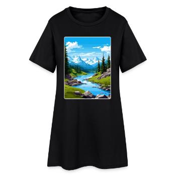 Carte d’affiche de voyage du parc national des North Cascades - Robe T-shirt Femme - noir - Devant