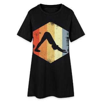 Yogini Drawing - Women’s T-Shirt Dress - black - Front