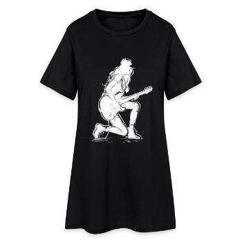 Fille de guitare - Robe T-shirt Femme - noir - Devant