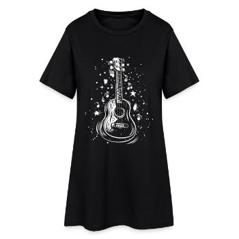 Croquis de ukulélé - Robe T-shirt Femme - noir - Devant