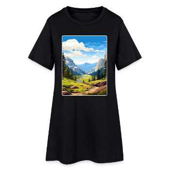 Affiche de voyage souvenir du parc national de Kings Canyon - Robe T-shirt Femme - noir - Devant