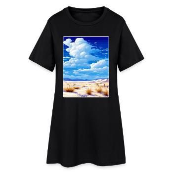 White Sands Nationalpark Reiseplakat Souvenir - Frauen T-Shirt-Kleid - Schwarz - Vorne