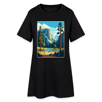 Parc national de Yosemite Affiche de voyage Souvenir WPA - Robe T-shirt Femme - noir - Devant