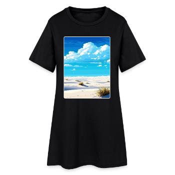 White Sands Nationalpark Reiseplakat Souvenir - Frauen T-Shirt-Kleid - Schwarz - Vorne