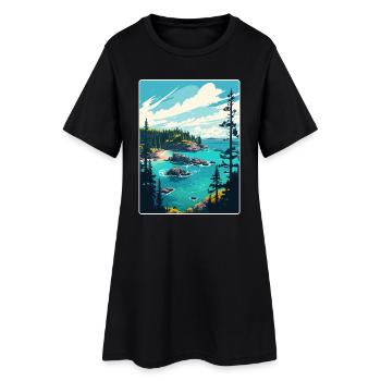 Isle Royale Nationalpark Reiseposter Souvenir - Frauen T-Shirt-Kleid - Schwarz - Vorne