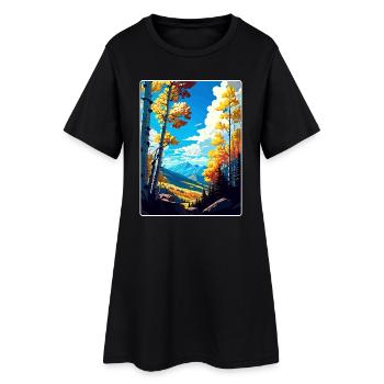 Aspen Ski Resort Colorado Affiche de voyage souvenir - Robe T-shirt Femme - noir - Devant