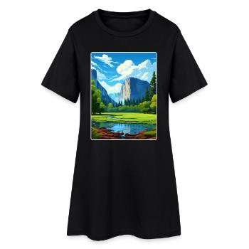 Parc national de Yosemite Affiche de voyage Souvenir WPA - Robe T-shirt Femme - noir - Devant