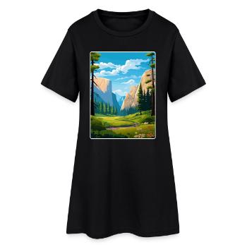 Parc national de Yosemite Affiche de voyage Souvenir WPA - Robe T-shirt Femme - noir - Devant