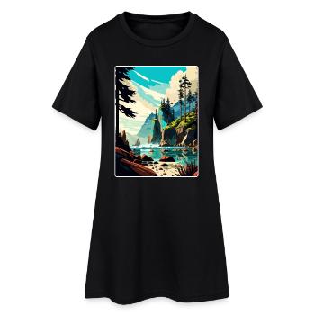 Affiche de voyage du parc national Souvenir WPA - Robe T-shirt Femme - noir - Devant