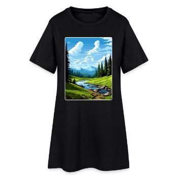 Olympi Nationalpark Reiseposter Souvenir WPA - Frauen T-Shirt-Kleid - Schwarz - Vorne