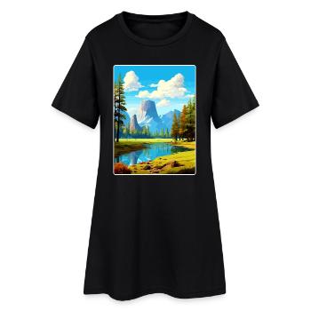 Parc national de Yosemite Affiche de voyage Souvenir WPA - Robe T-shirt Femme - noir - Devant
