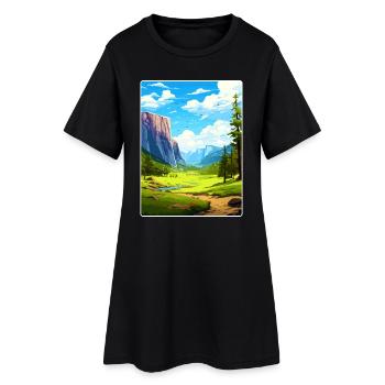 Parc national de Yosemite Affiche de voyage Souvenir WPA - Robe T-shirt Femme - noir - Devant