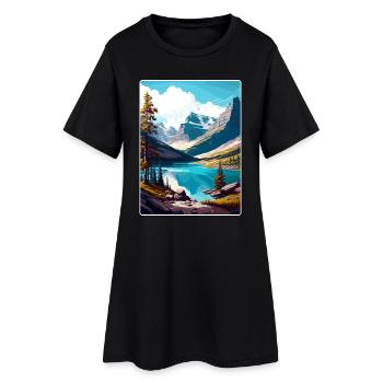 Parc national des Glaciers Affiche de voyage Souvenir WPA - Robe T-shirt Femme - noir - Devant