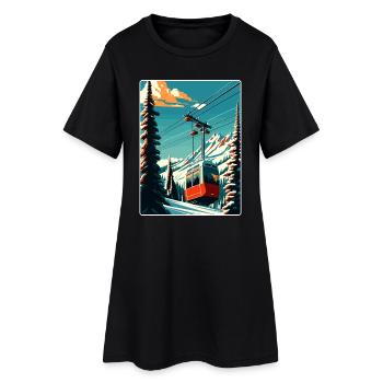 Sun Valley Ski Ski Voyage Affiche Souvenir WPA - Robe T-shirt Femme - noir - Devant