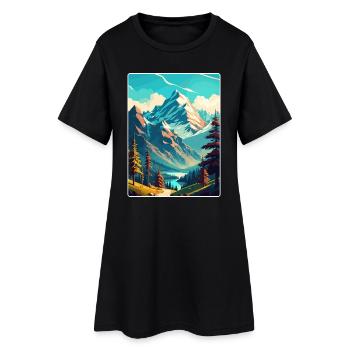Alpes bavaroises Allemagne Affiche de voyage Souvenir WPA - Robe T-shirt Femme - noir - Devant