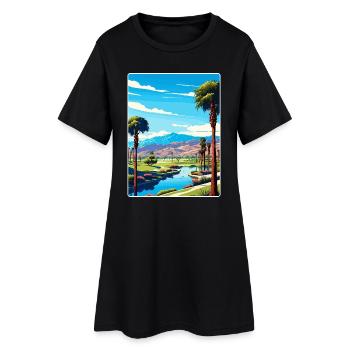 Carte d’affiche de voyage du Pga West Golf California Club - Robe T-shirt Femme - noir - Devant