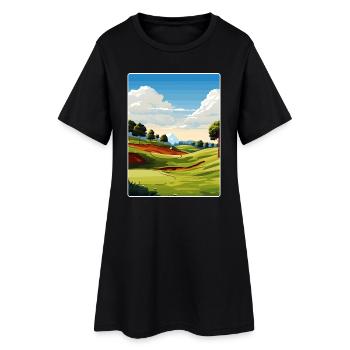 Southern Hills Country Club Golfplatz Reisen WPA - Frauen T-Shirt-Kleid - Schwarz - Vorne