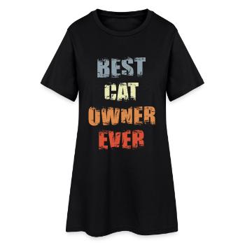 Meilleur propriétaire de chat de tous les temps - Robe T-shirt Femme - noir - Devant