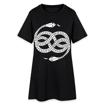 Serpents blancs infinis - Robe T-shirt Femme - noir - Devant
