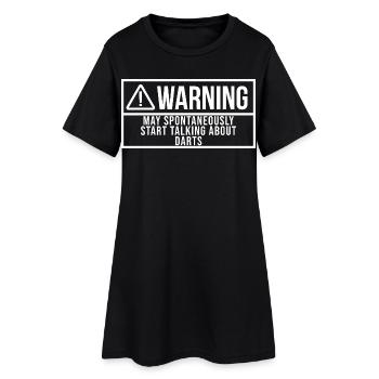 fléchettes - Robe T-shirt Femme - noir - Devant