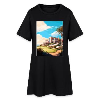 Riviera Country Club Golf Voyage Poster Souvenir - Robe T-shirt Femme - noir - Devant