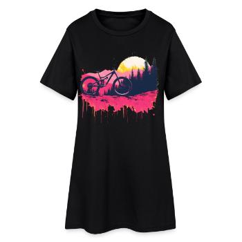 VTT vintage - Robe T-shirt Femme - noir - Devant