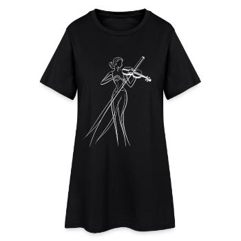 Croquis de violoniste - Robe T-shirt Femme - noir - Devant