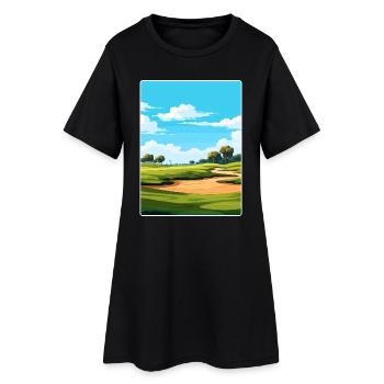 Tpc Sawgrass Golfplatz Reiseposter Souvenir - Frauen T-Shirt-Kleid - Schwarz - Vorne